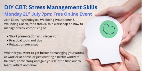 Free Online Event: DIY CBT - Stress Management Skills